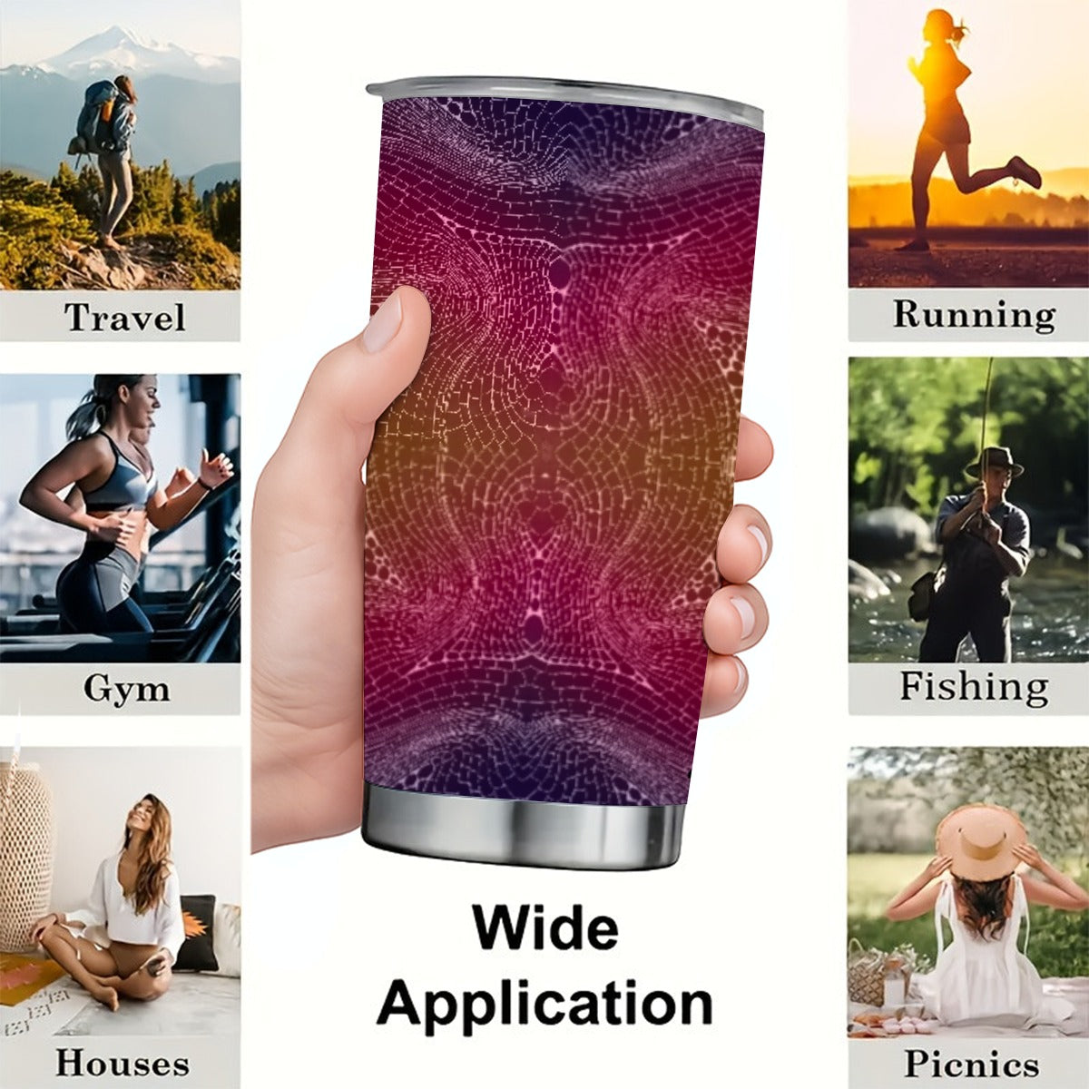 Signs of Life Sunset Custom 20OZ Tumbler With Sliding Lid For The USA