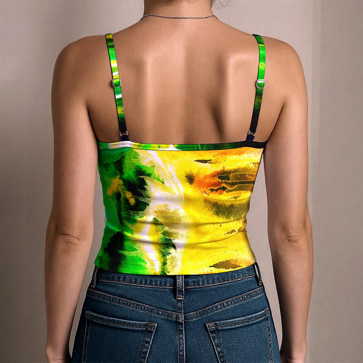 Swept Away Inverted All-Over Print Women's Spaghetti Strap Tank Top