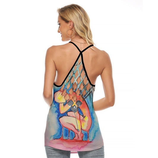 Pins and Needles Criss-Cross Open Back Tank Top