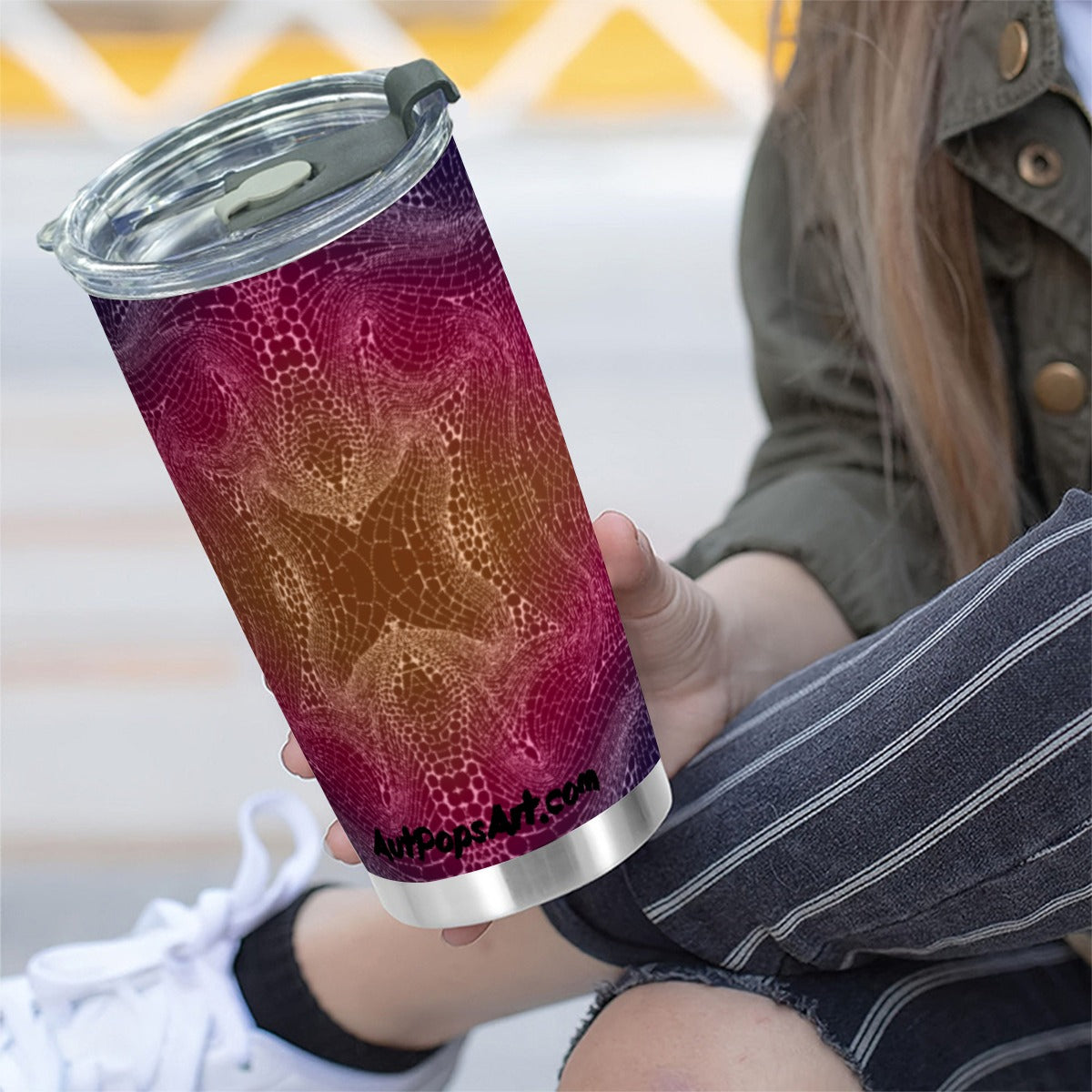 Signs of Life Sunset Custom 20OZ Tumbler With Sliding Lid For The USA
