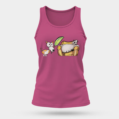 Pop's Critters Berta and Pete Women's Comfortable and Breathable Sports Tank Top For The USA|180GSM Front DTF