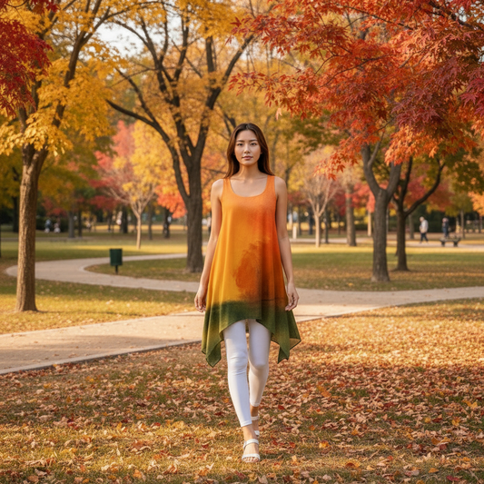 Heart of Autumn All-over print Women's Sleeveless Tank Dress