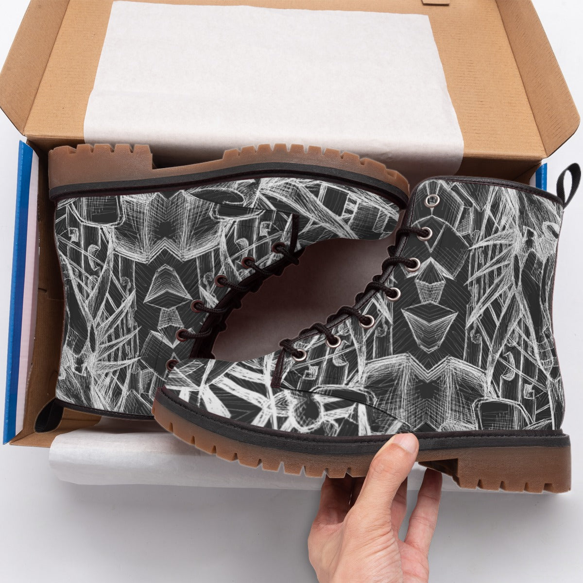 Inverted Sketch Women's Martin Short Boots