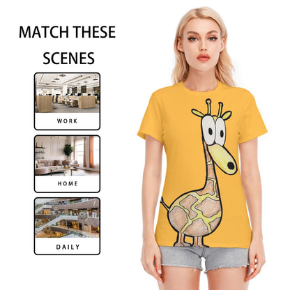 Pop's Critters Phil All-Over Print Women's Round Neck T-Shirt | 190GSM Cotton