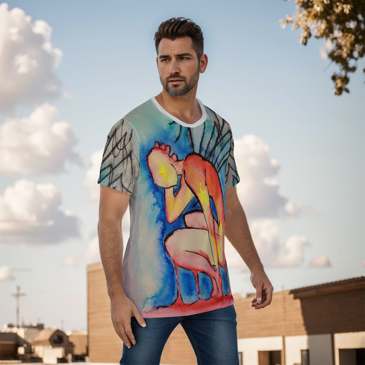 Pins and Needles All-Over Print Men's O-Neck T-Shirt