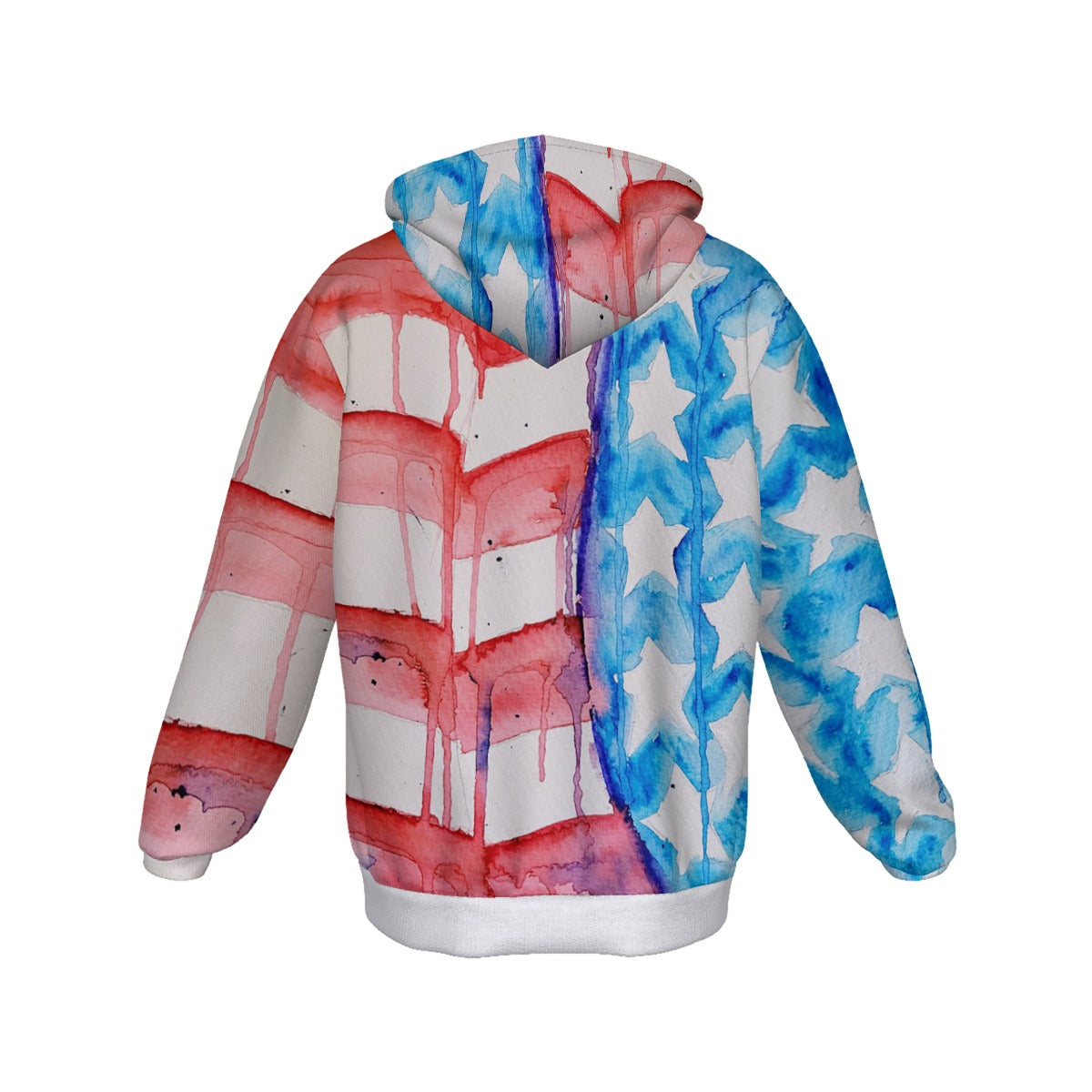 Old Glory All-Over Print Men's Heavy Fleece Zip Up Hoodie