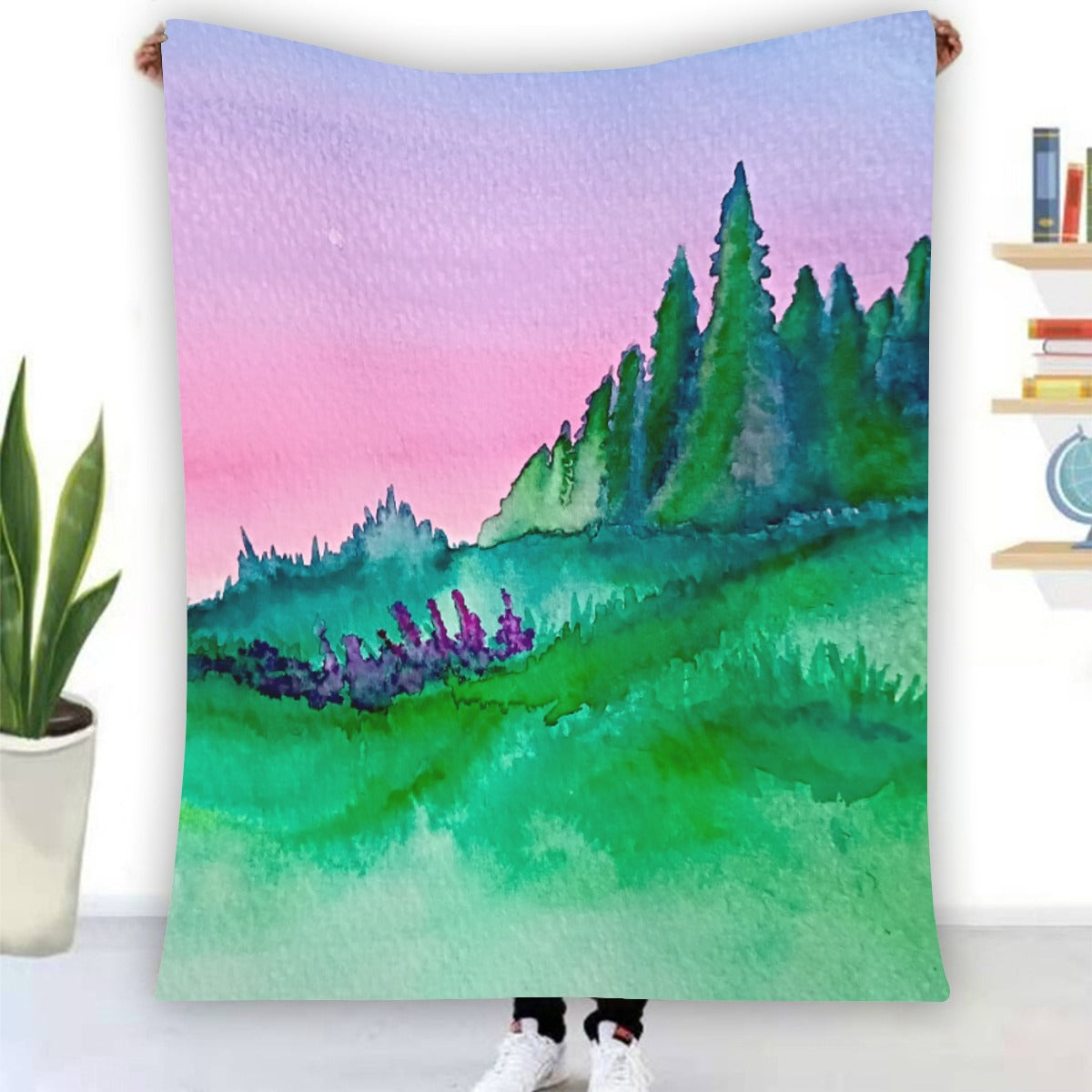 Lost in Bliss Single-Side Printing Flannel Blanket