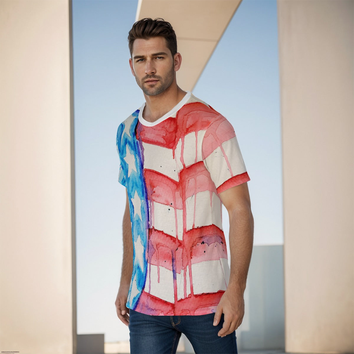 Old Glory All-Over Print Men's O-Neck T-Shirt