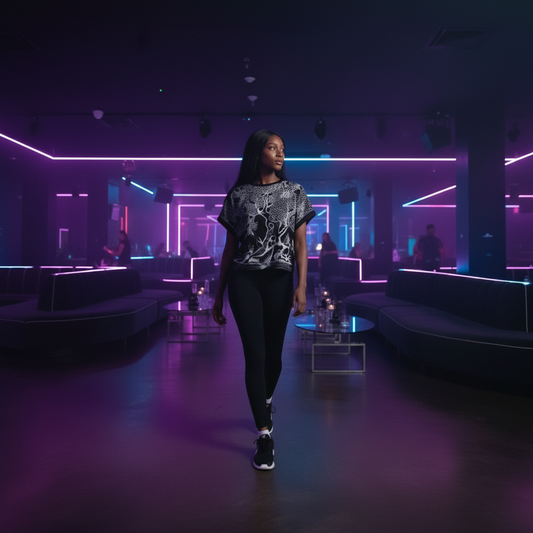 Haunted Tree All-Over Print Women's Open-Back Crossover Workout Tee