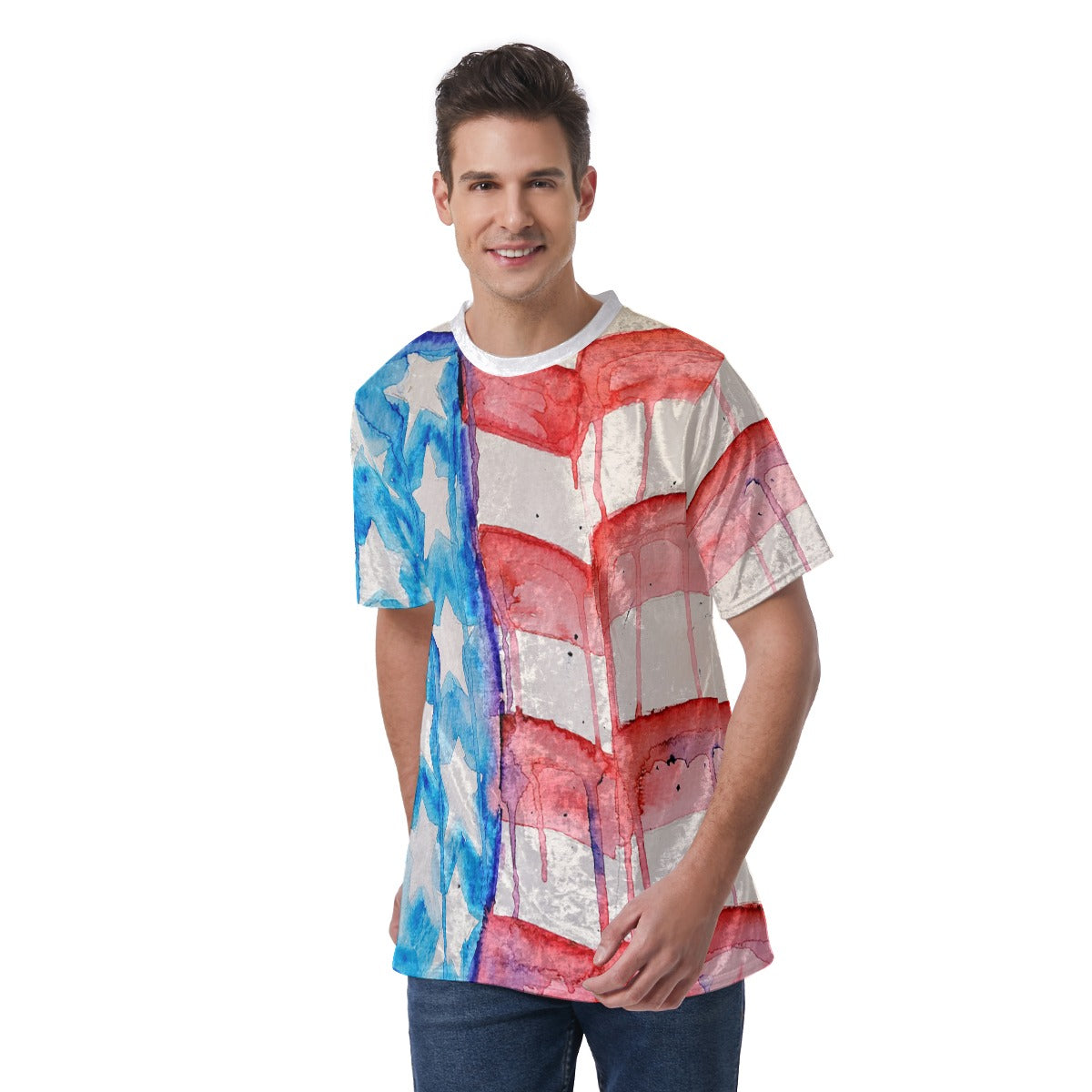 Old Glory All-Over Print Men's T-Shirt | Velvet