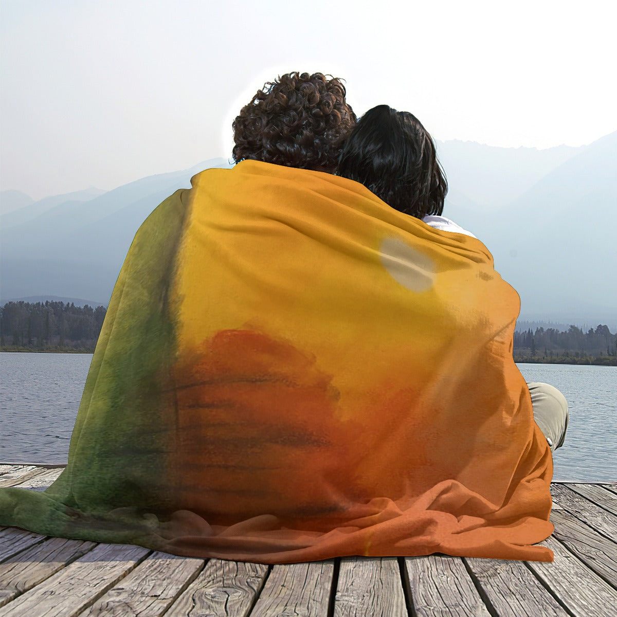 Heart of Autumn Single-Side Printing Flannel Blanket