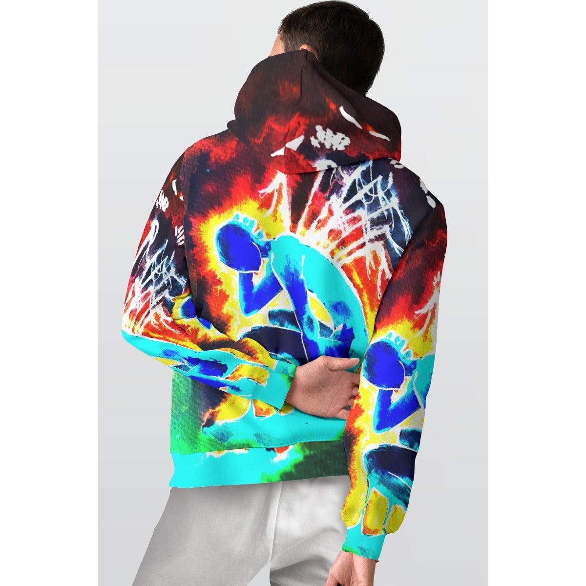 Pins and Needles All-Over Print Men's Thicken Pullover Hoodie