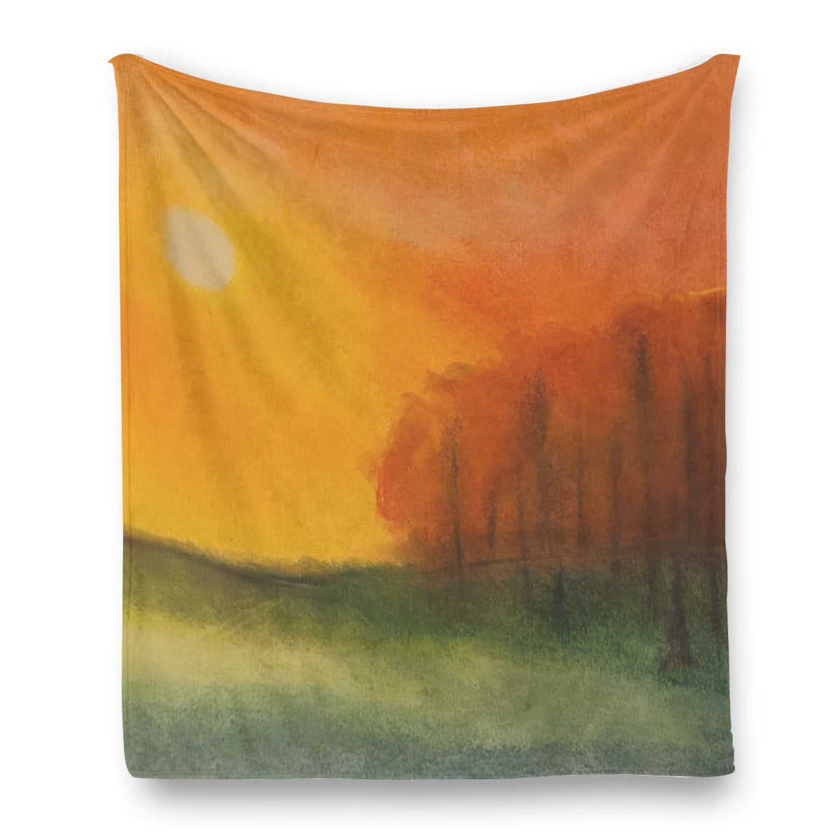 Heart of Autumn Single-Side Printing Flannel Blanket