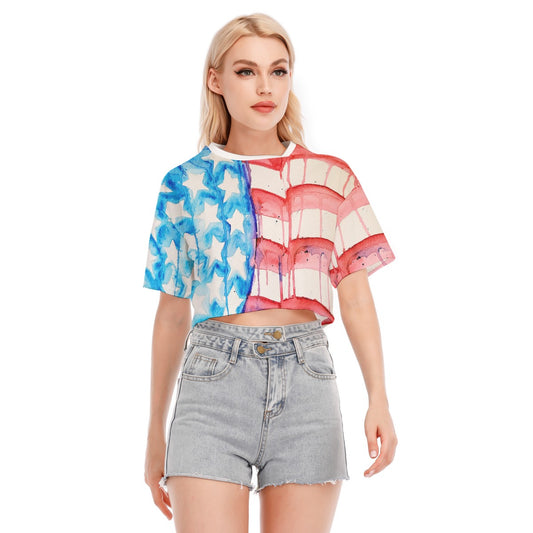 Old Glory  Cropped T-shirt | 100% Cotton