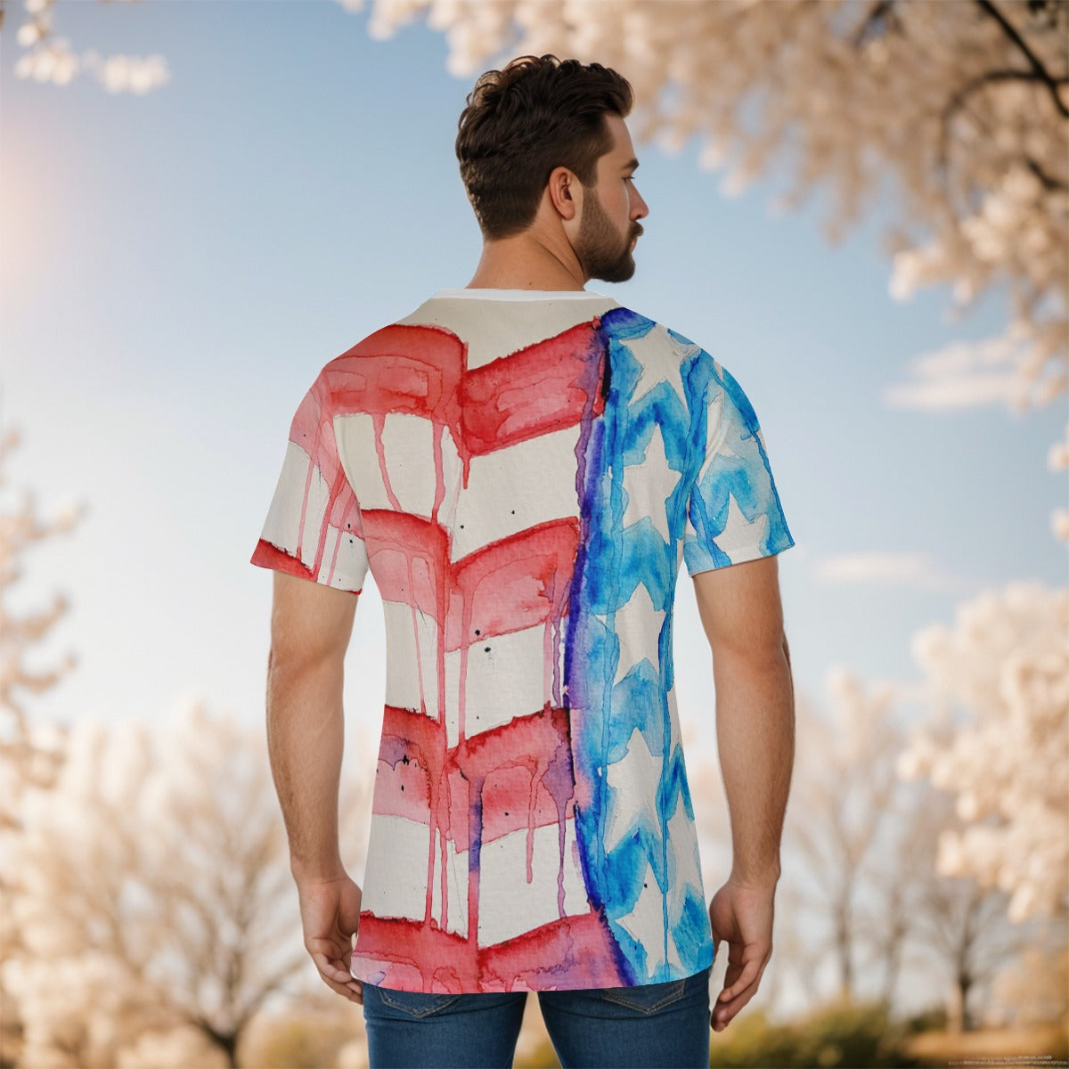 Old Glory All-Over Print Men's O-Neck T-Shirt