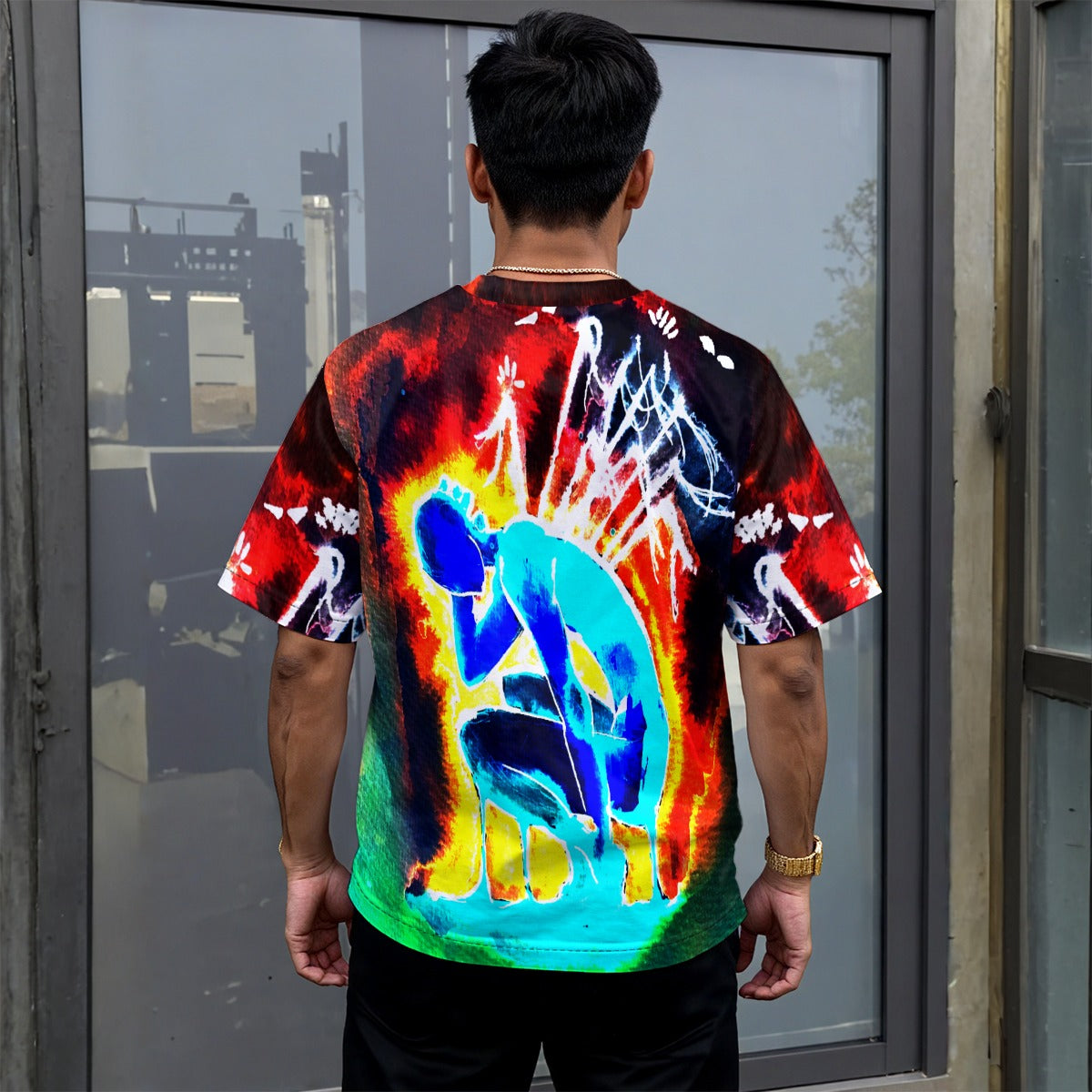 Pins and Needles Inverted Drop-shoulder T-shirt|180GSM