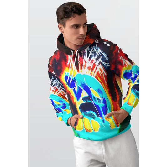 Pins and Needles All-Over Print Men's Thicken Pullover Hoodie