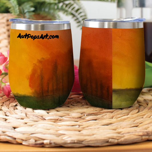 Heart of Autumn Stainless Steel Cup Wine Tumbler