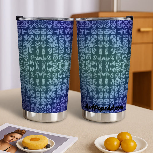 Blueberry Faces Custom 20OZ Tumbler With Sliding Lid For The USA