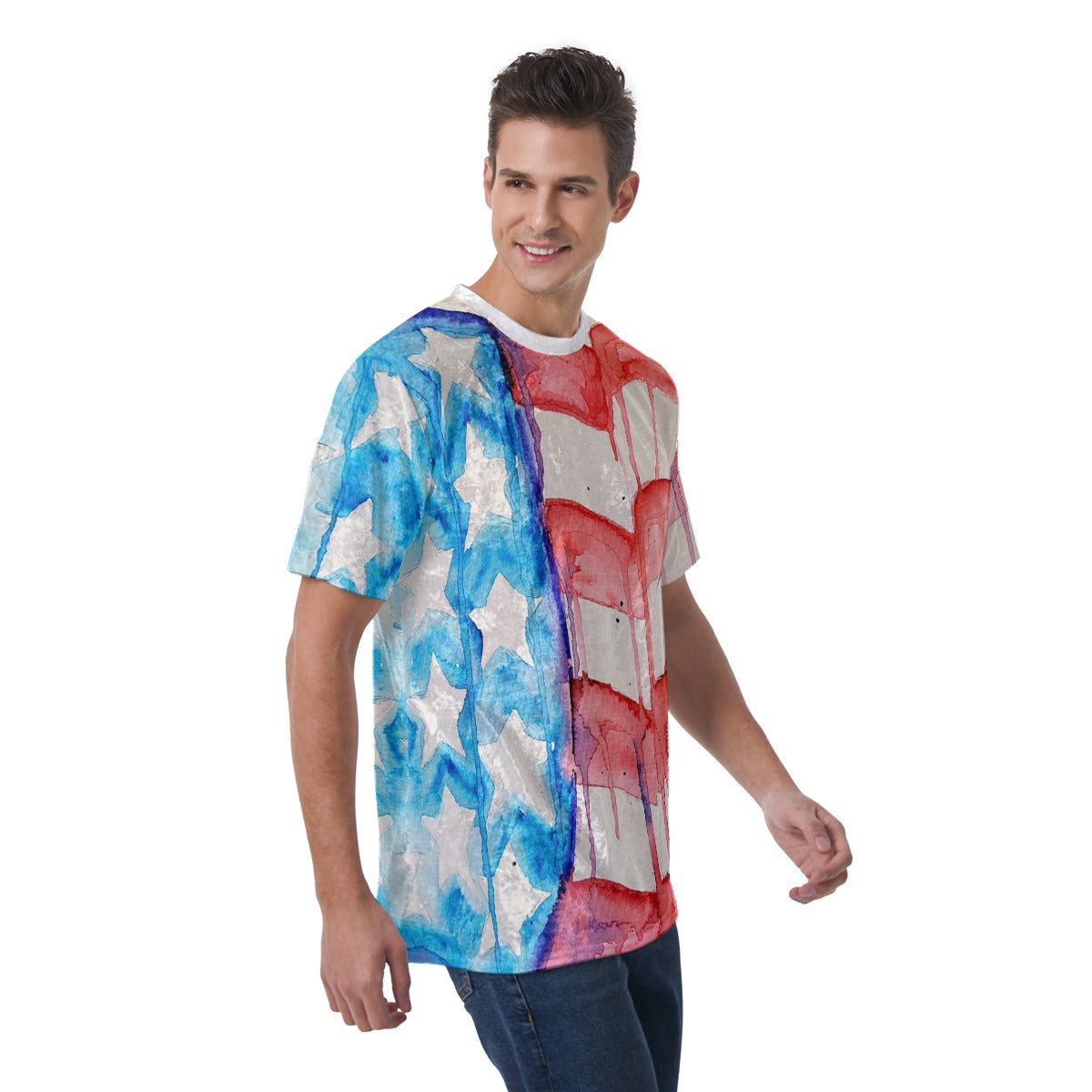 Old Glory All-Over Print Men's T-Shirt | Velvet