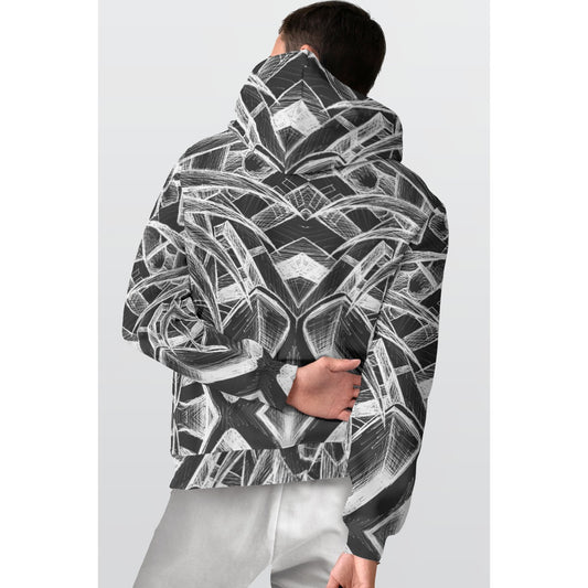 Sketch All-Over Print Men's Thicken Pullover Hoodie