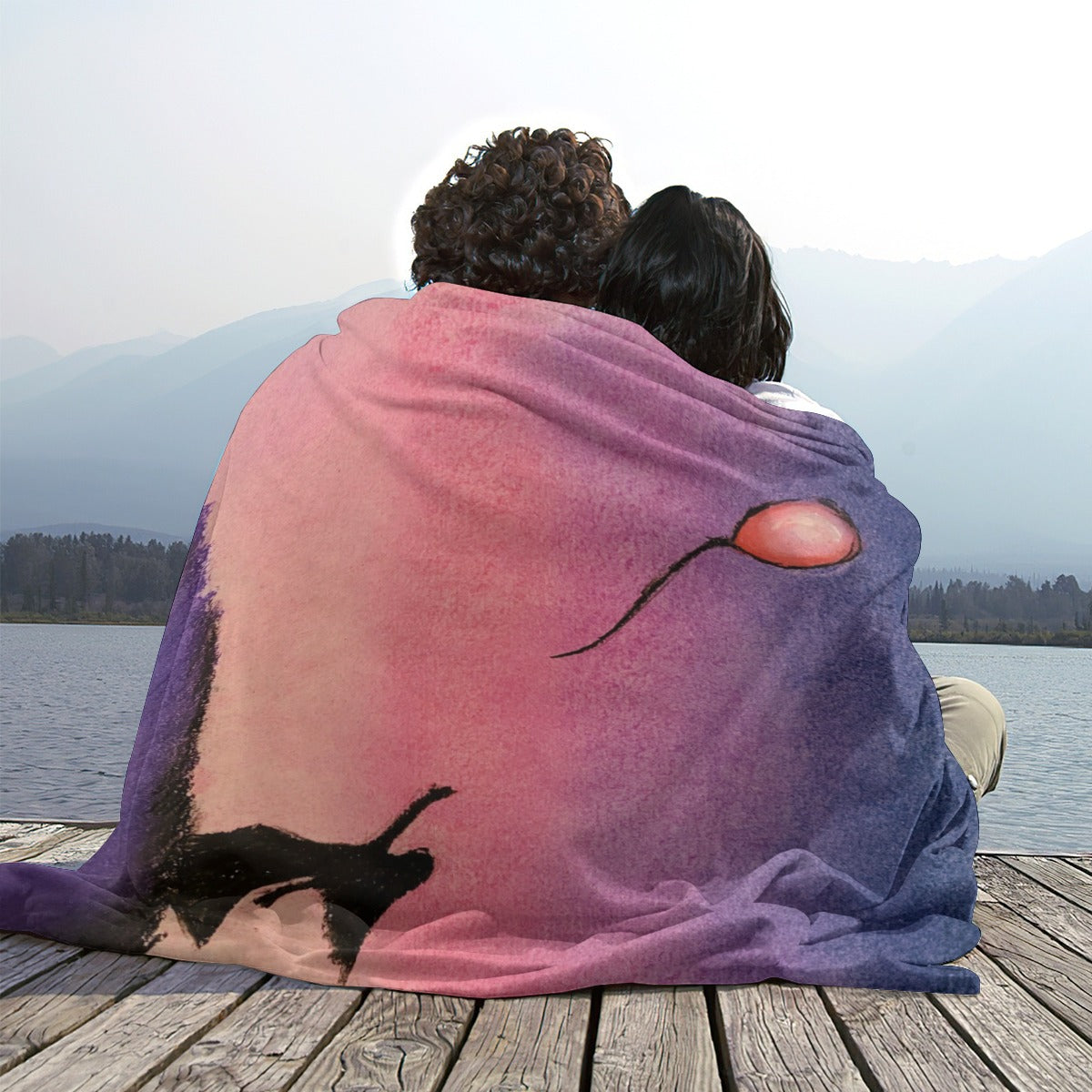 Chasing The Dream Single-Side Printing Flannel Blanket