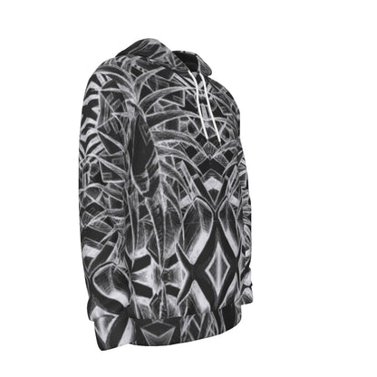 Inverted Sketch All-Over Print Men's Pullover Hoodie