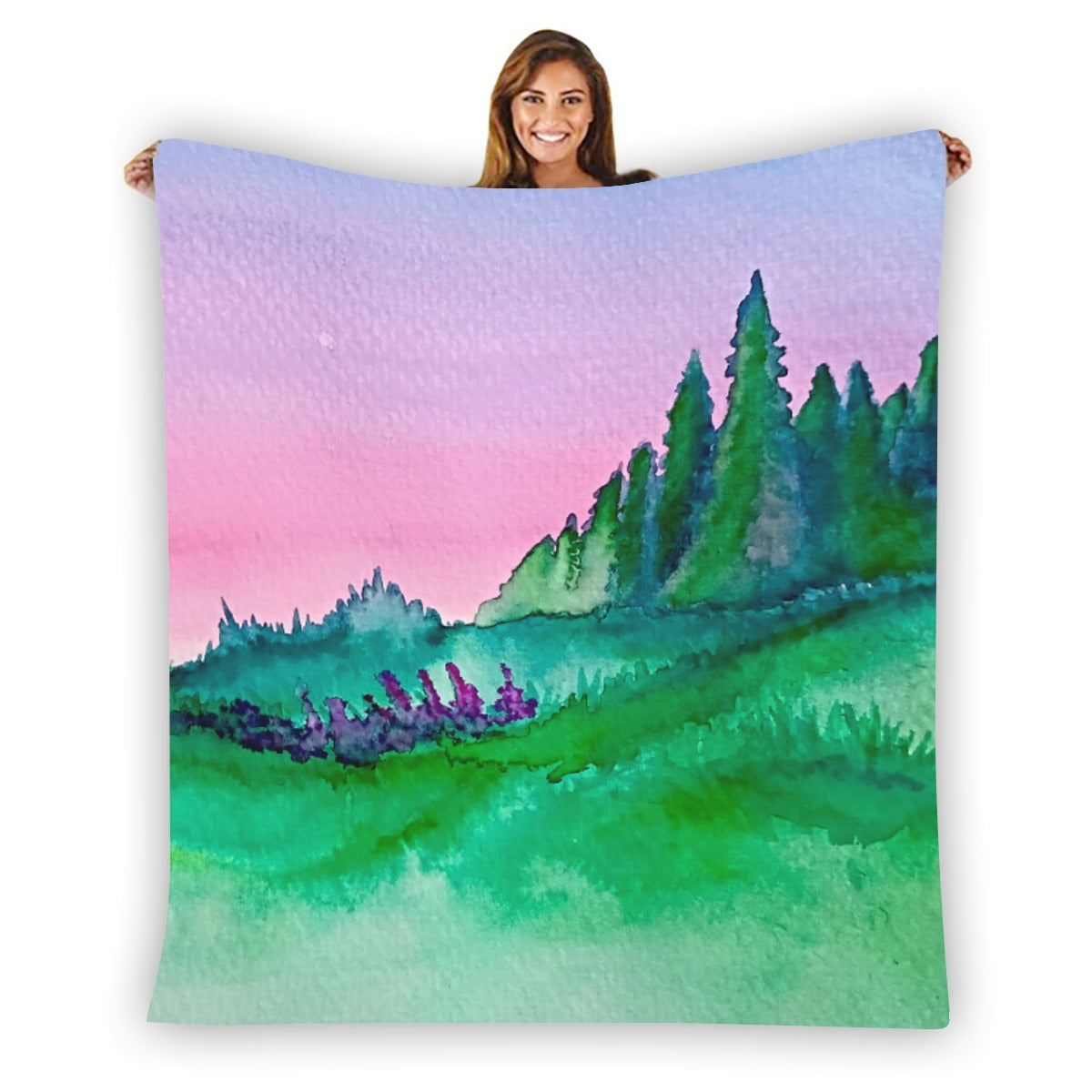 Lost in Bliss Single-Side Printing Flannel Blanket
