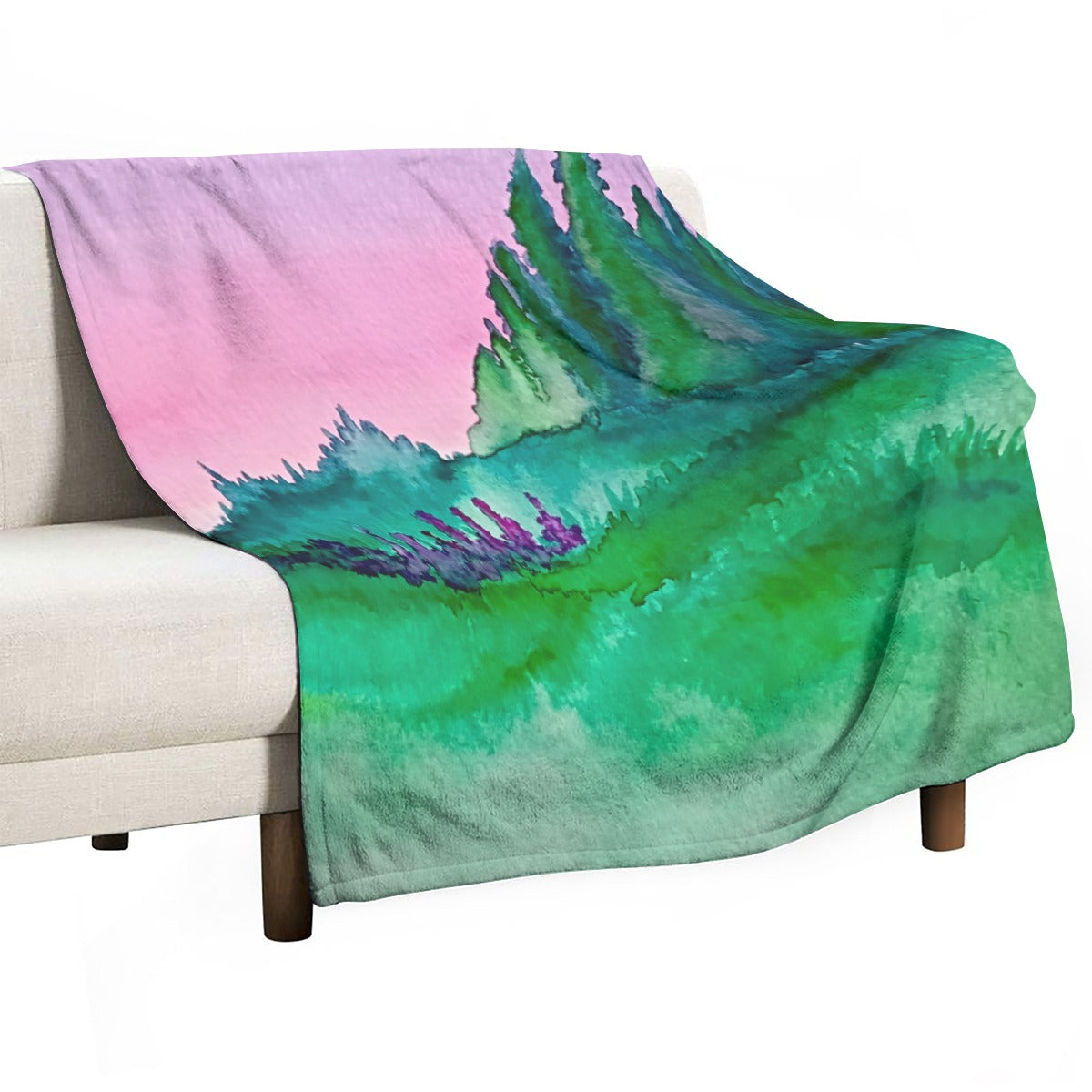 Lost in Bliss Single-Side Printing Flannel Blanket
