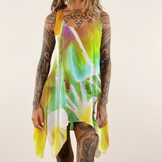 Heart Strings Inverted All-over print Women's Sleeveless Tank Dress