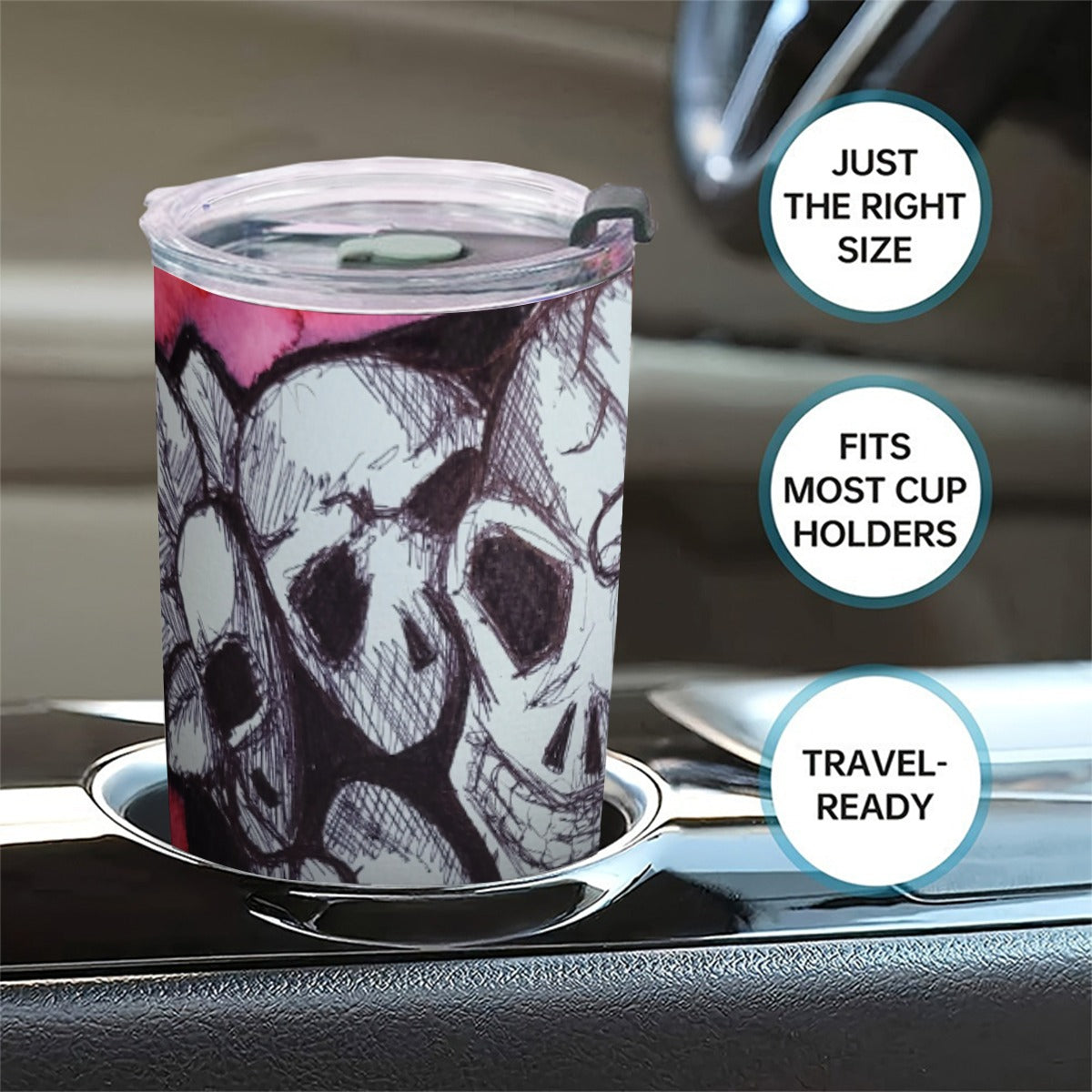 Skullz Custom 20OZ Tumbler With Sliding Lid For The USA