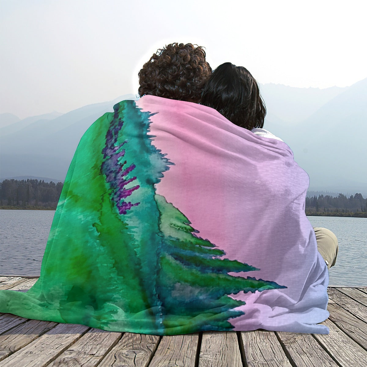 Lost in Bliss Single-Side Printing Flannel Blanket