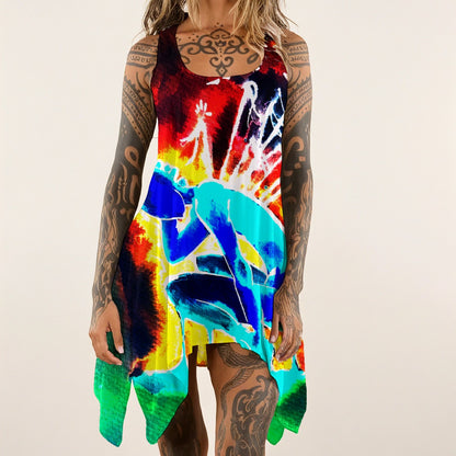 Pins and Needles Inverted All-over print Women's Sleeveless Tank Dress