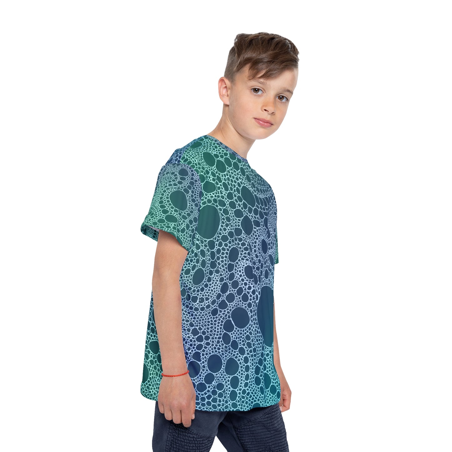 Lost In Circles Ocean Blue Kids Sports Jersey (AOP)