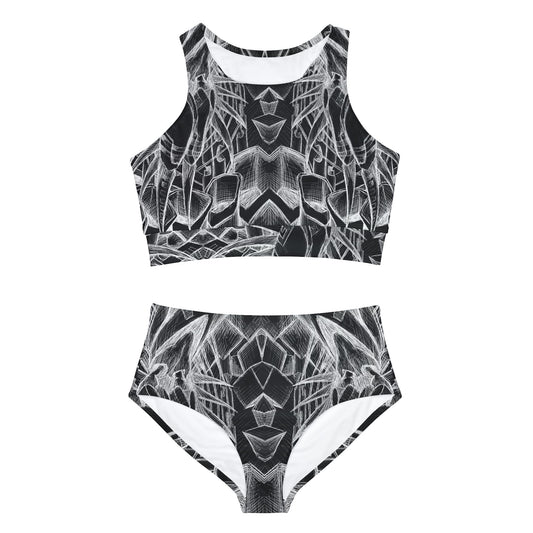 Inverted Sketch Sporty Bikini Set