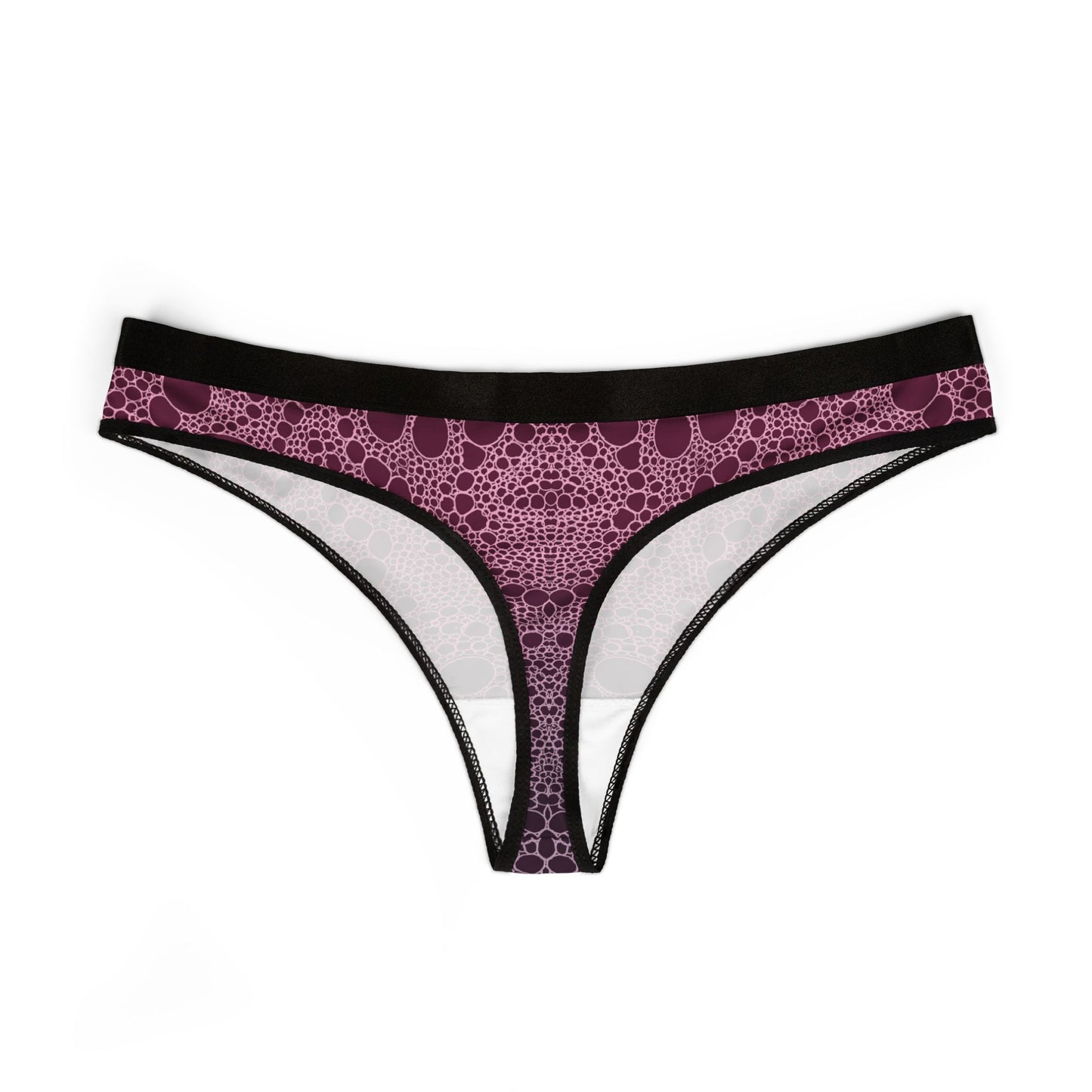 Lost In Circles Luxe Lace Women's Thongs - AOP, Stylish Underwear, Comfortable Lingerie, Modern Women's Apparel, Fashionable Intimates, Gift for Her