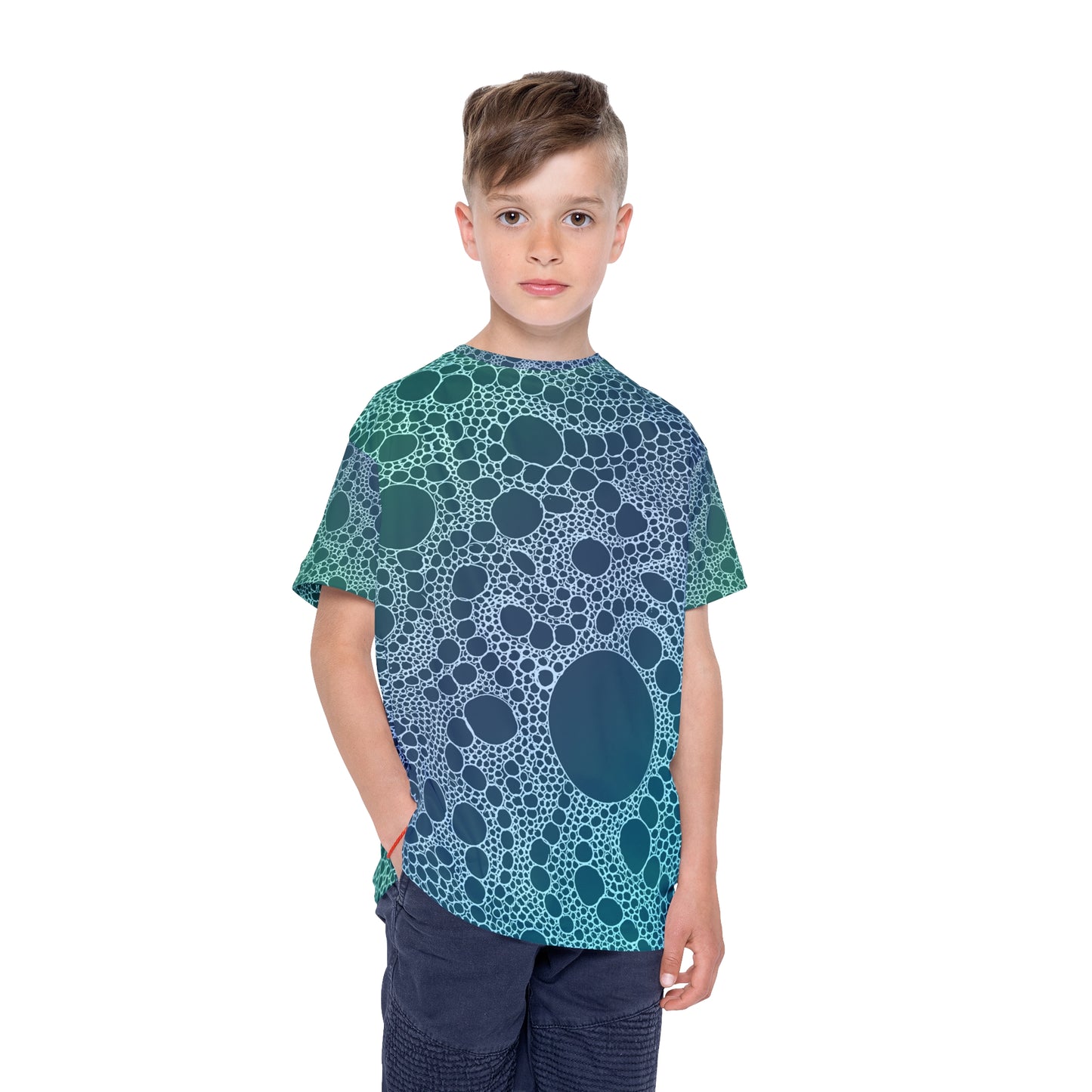 Lost In Circles Ocean Blue Kids Sports Jersey (AOP)