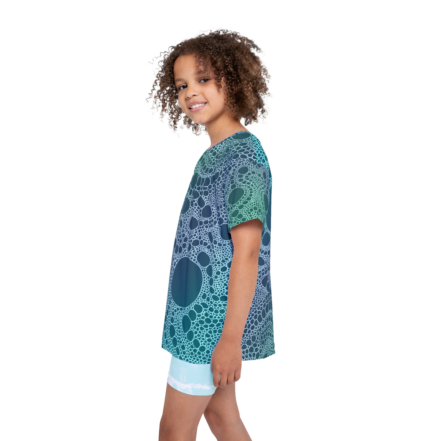 Lost In Circles Ocean Blue Kids Sports Jersey (AOP)