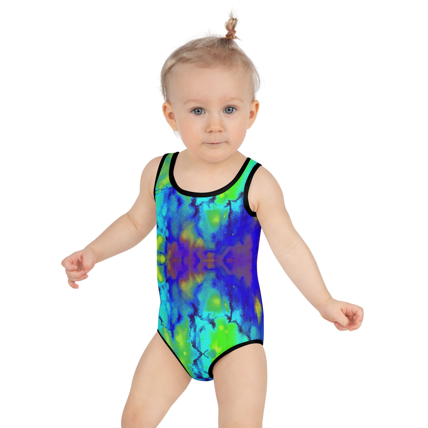 AutPop's Critters Meep Abstract All-Over Print Kids Swimsuit