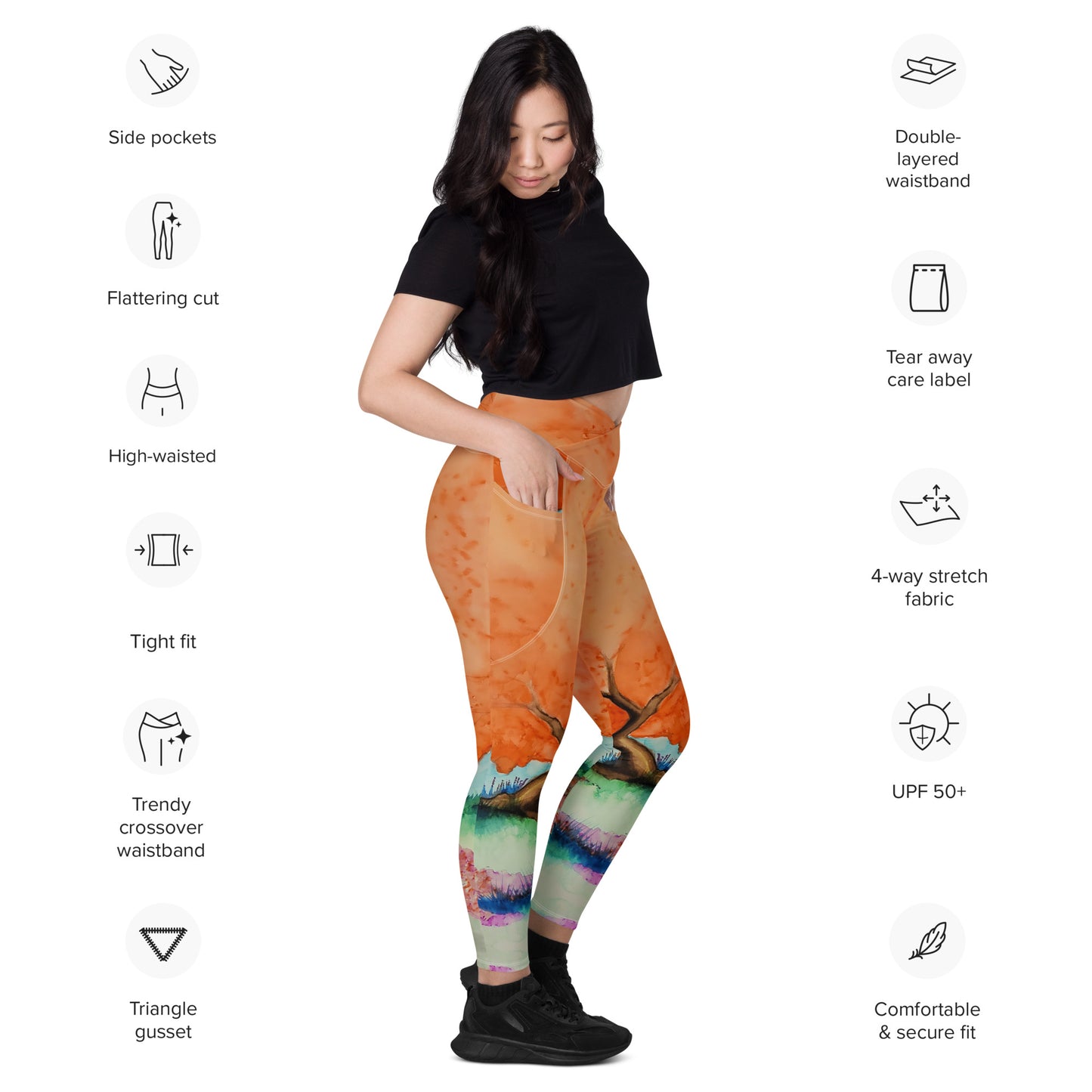 To Dance with Fairies Crossover leggings with pockets