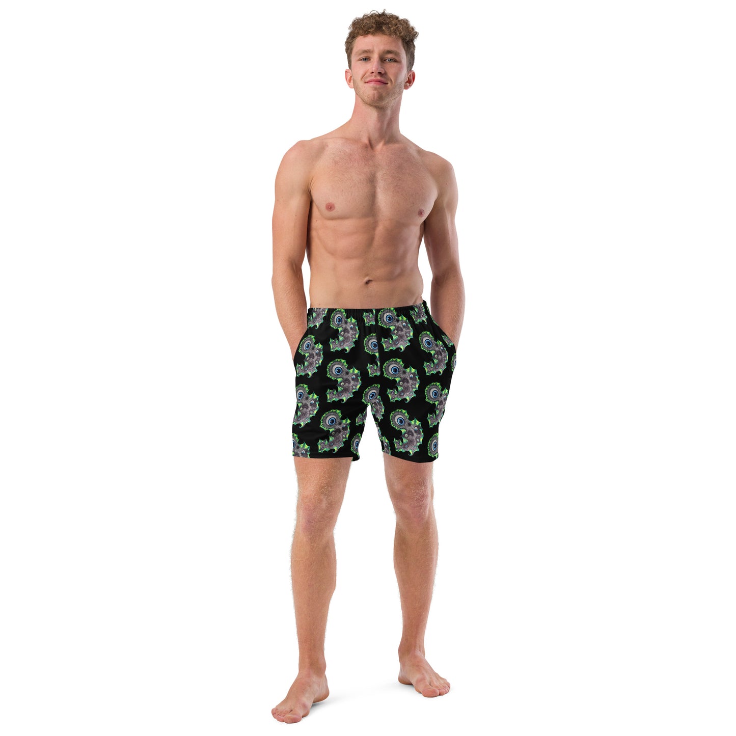 The Eyes Have IT All-Over Print Recycled Swim Trunks