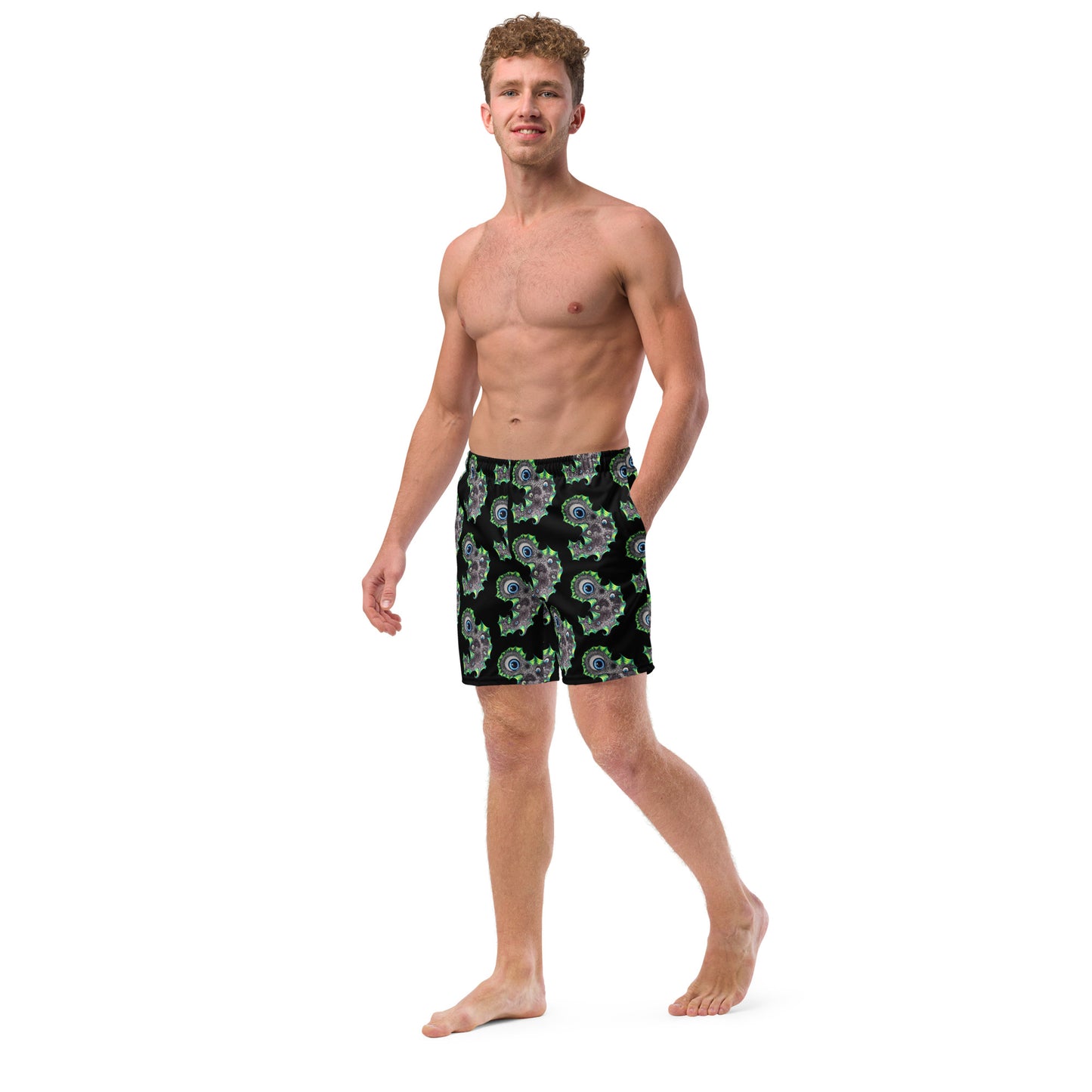 The Eyes Have IT All-Over Print Recycled Swim Trunks