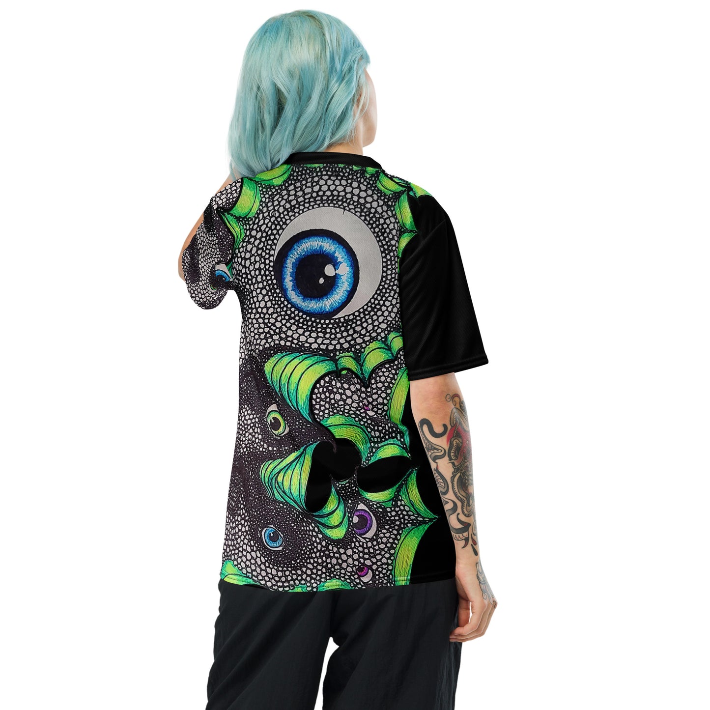 The Eyes Have It Recycled unisex sports jersey