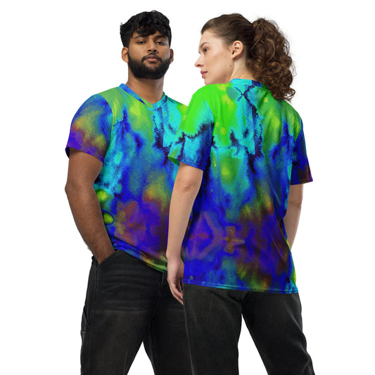Abstract Recycled unisex sports jersey