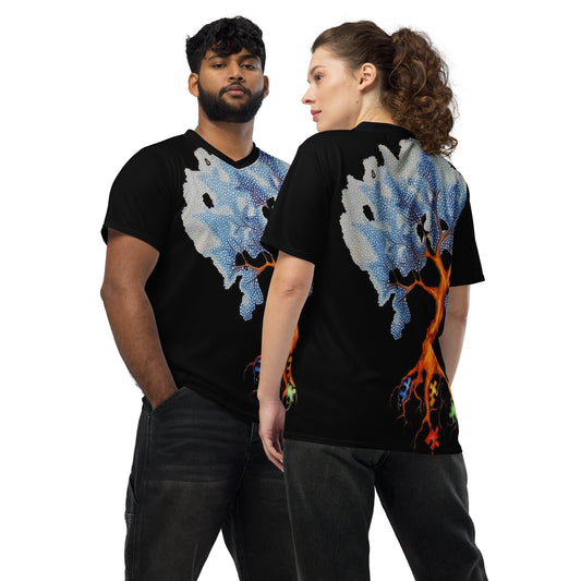 Autism Tree Recycled unisex sports jersey