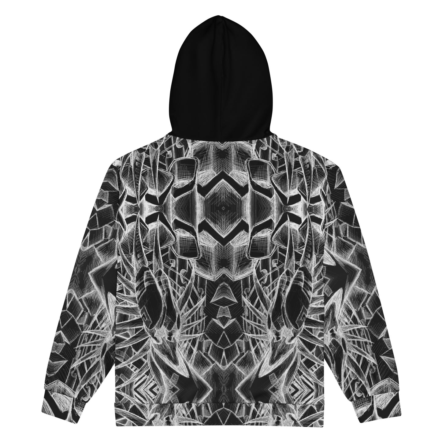 Inverted Sketch Black Version 2 Unisex zip hoodie