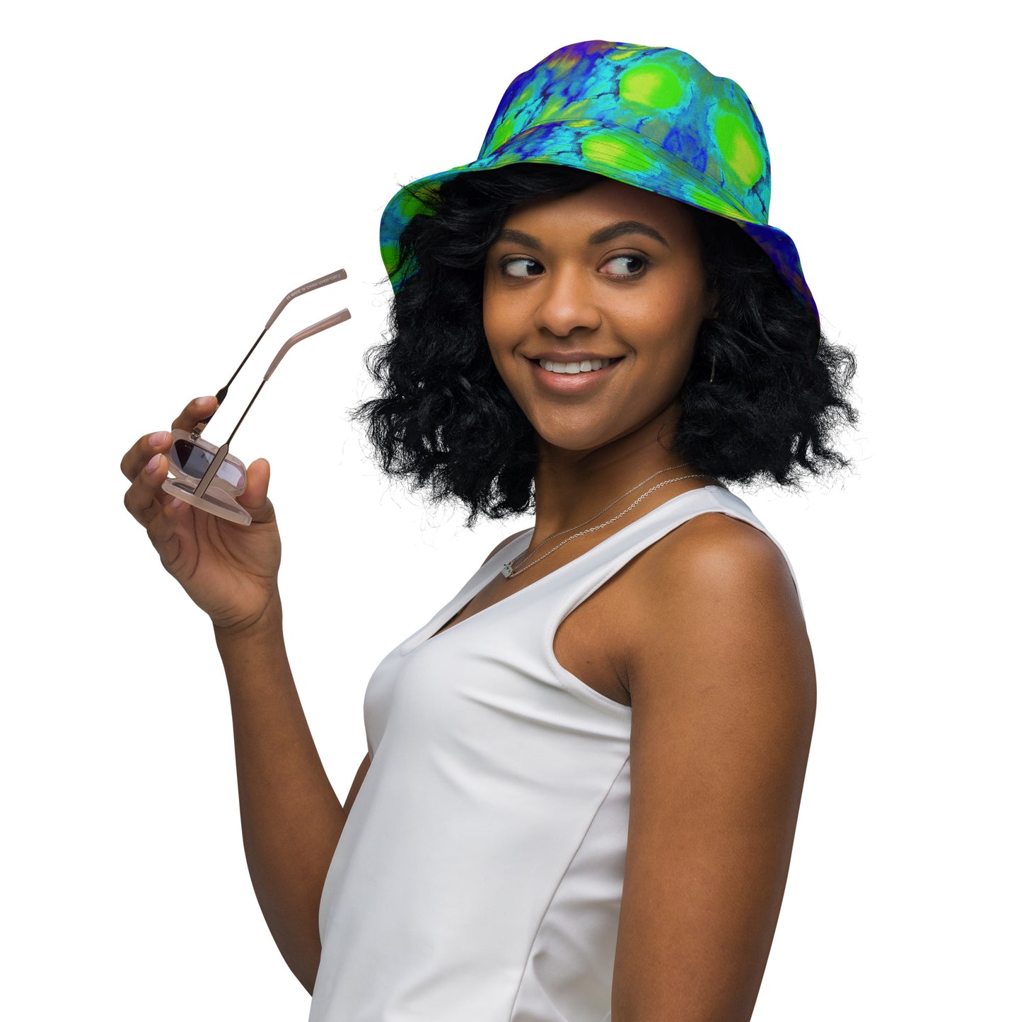 Abstract Reversible bucket hat