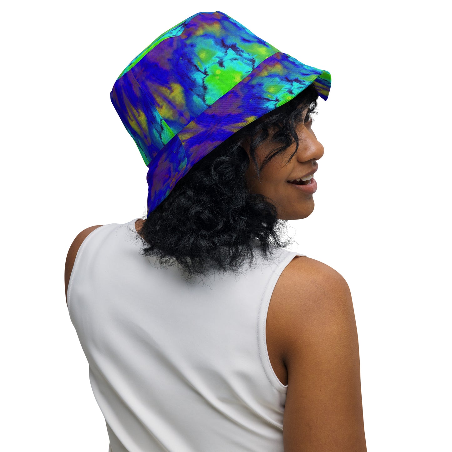 Abstract Reversible bucket hat