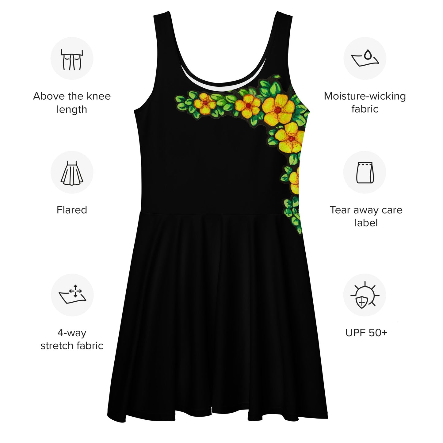 Flowers Skater Dress