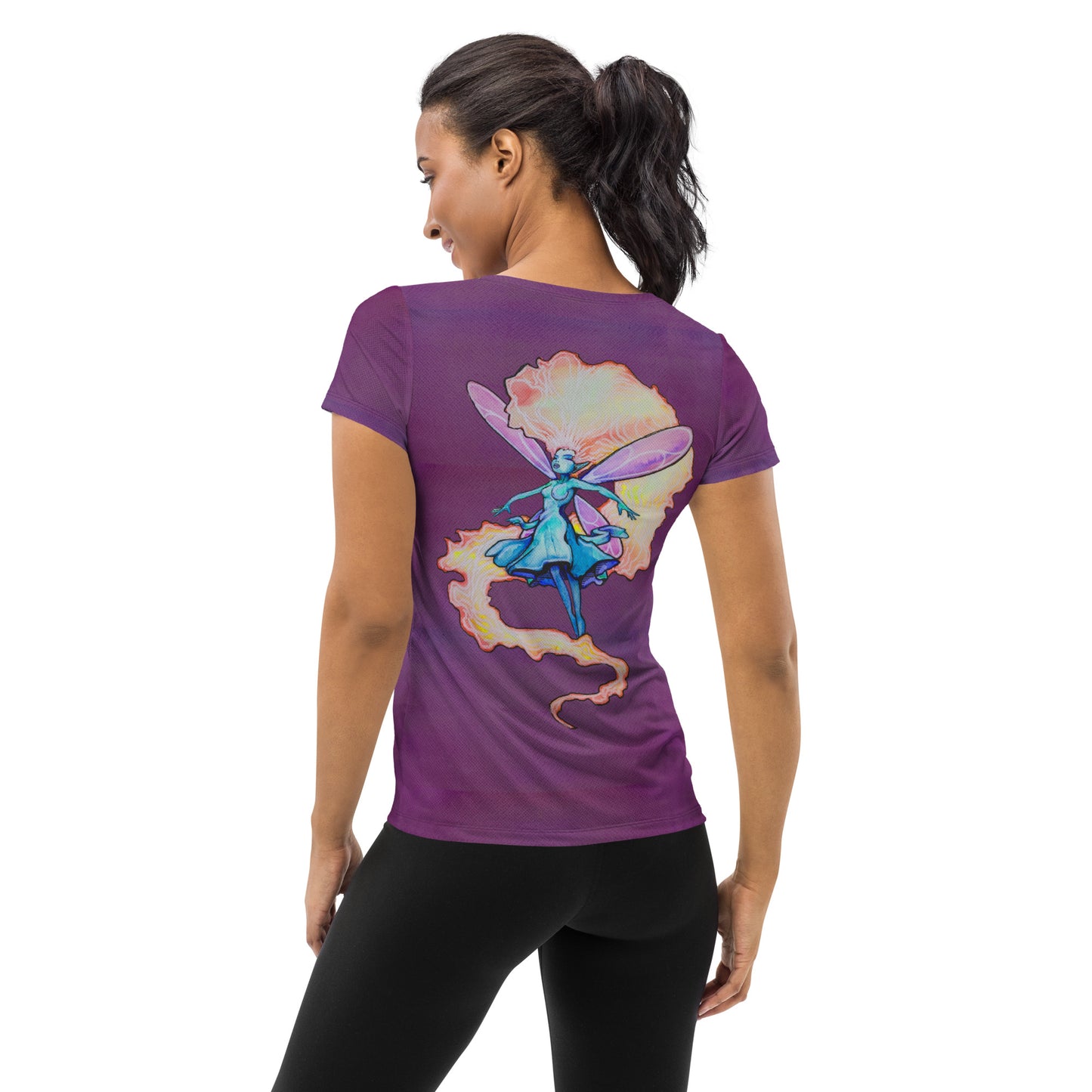 Fairy All-Over Print Women's Athletic T-shirt